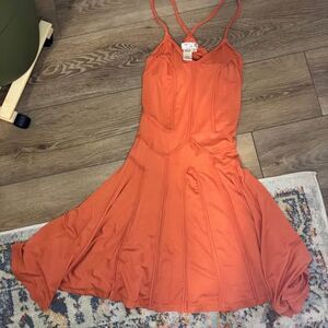 M.S.S.P. Orange Fit and Flare Mini Dress Size XS
